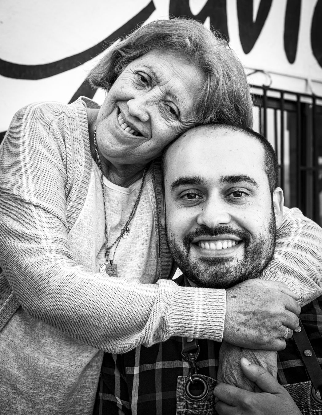 Rigo junto a su mamá